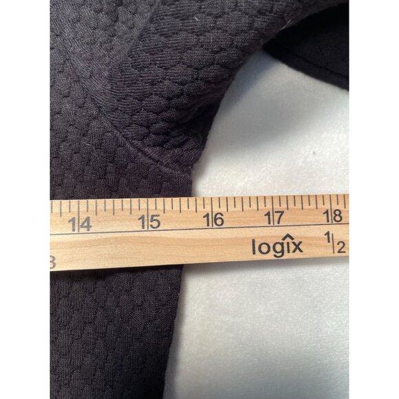 Boden Texture Mid Length Black Dress Pockets 3/4 Sleeves Y2K Classic Corpcore 2P - Picture 4 of 12